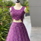 Amethyst Aura Pure Organza Silk Digital Print Lehenga Set