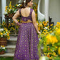 Amethyst Aura Pure Organza Silk Digital Print Lehenga Set