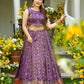 Amethyst Aura Pure Organza Silk Digital Print Lehenga Set