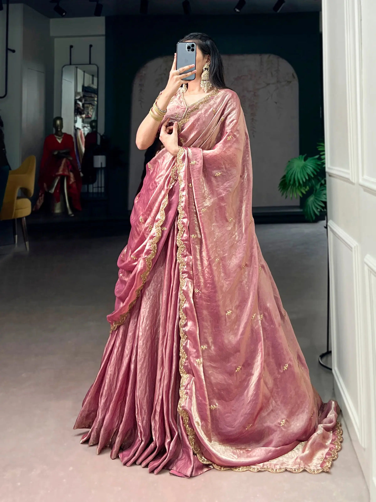 Antique Gold Flair Lehenga Set