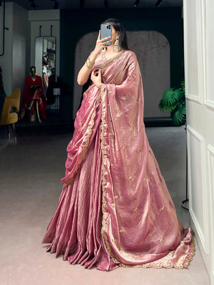 Antique Gold Flair Lehenga Set