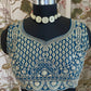 Aqua Blue Faux Georgette Embroidered Lehenga Set for Wedding and Festive Wear