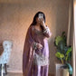 Aqua Blue Fendy Silk Palazzo Set with Thread Sequence Work and Lace Border Dupatta