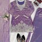 Aqua Blue Fendy Silk Palazzo Set with Thread Sequence Work and Lace Border Dupatta