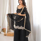Aqua Mirror Work Kurti Palazzo Set