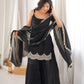 Aqua Mirror Work Kurti Palazzo Set