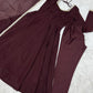 Maroon Mirror-Work Anarkali Gown
