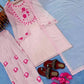 Baby Pink Crepe Embroidered Suit with Farshi Plazzo & Dupatta – Elegant Festive & Party We