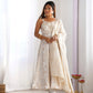 Banarasi Jacquard Dola Silk Flared Anarkali Suit Set