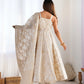 Banarasi Jacquard Dola Silk Flared Anarkali Suit Set