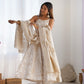 Banarasi Jacquard Dola Silk Flared Anarkali Suit Set