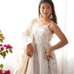 Banarasi Jacquard Dola Silk Flared Anarkali Suit Set