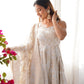 Banarasi Jacquard Dola Silk Flared Anarkali Suit Set