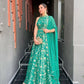 Banarasi Jacquard Silk Anarkali Gown with Dupatta for Festive and Wedding Wear