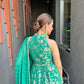 Banarasi Jacquard Silk Anarkali Gown with Dupatta for Festive and Wedding Wear