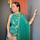 Banarasi Jacquard Silk Anarkali Gown with Dupatta for Festive and Wedding Wear