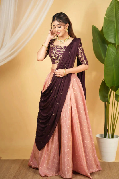 Banarasi Zari Silk Lehenga Set