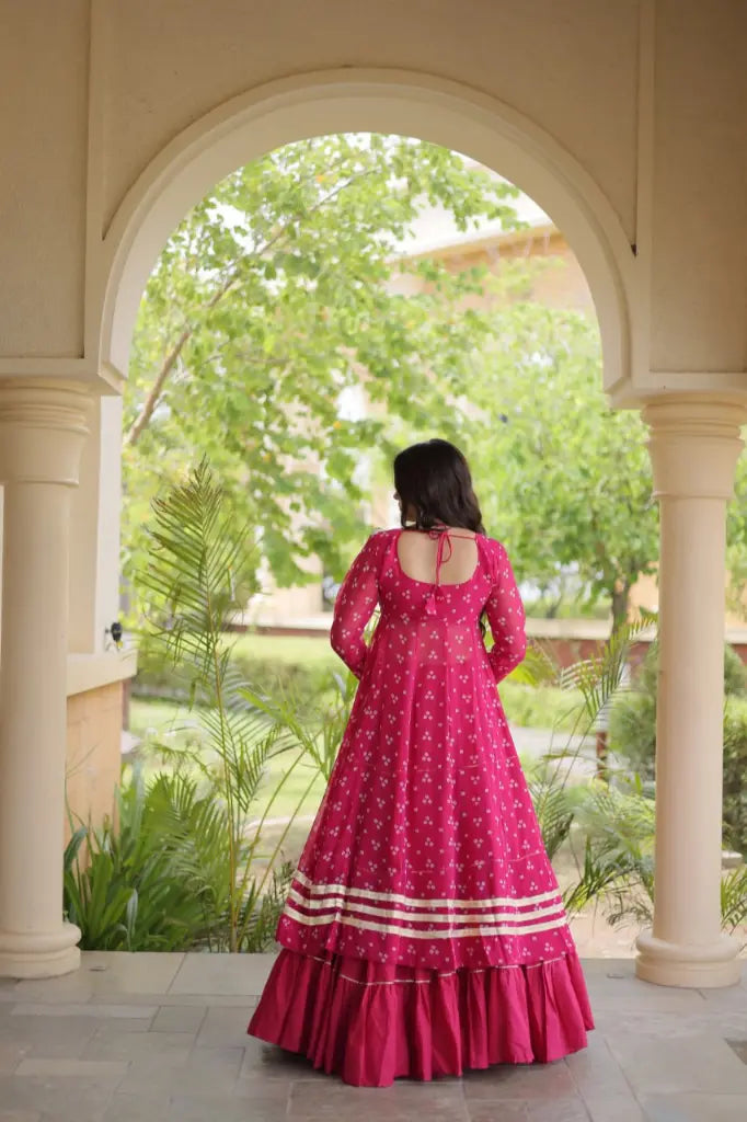 Bandhani Kutchi Jacket Lehenga