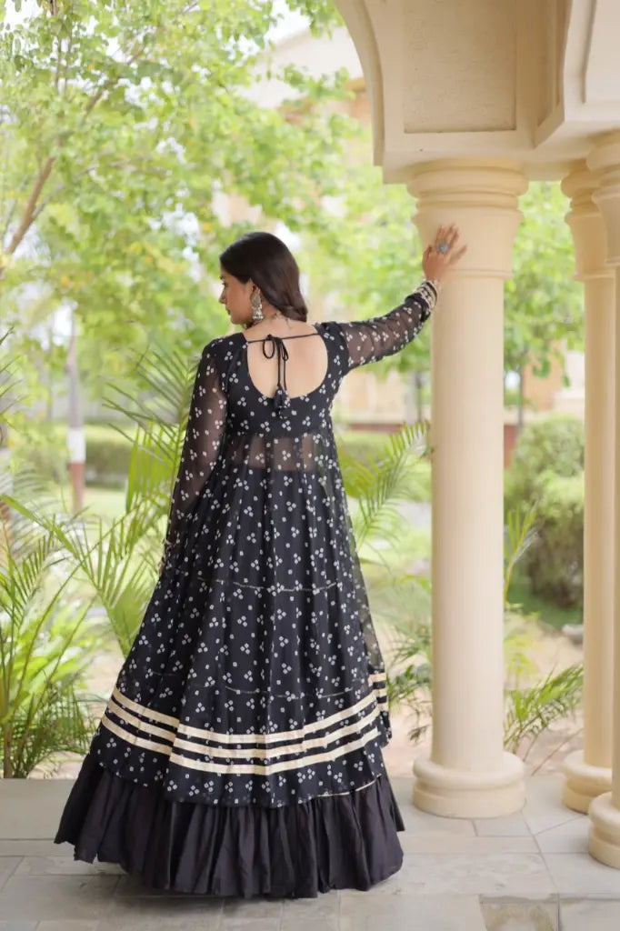 Bandhani Kutchi Jacket Lehenga