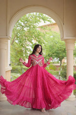 Bandhani Kutchi Patchwork Anarkali Gown