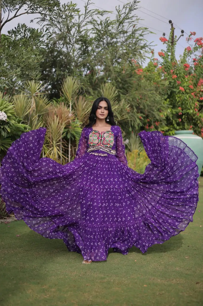 Bandhani Kutchi Patchwork Gown