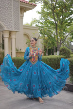 Bandhani Kutchi Tiered Gown