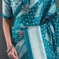 Bandhani Leaf Print Saree