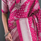 Bandhani Leaf Print Saree