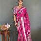 Bandhani Leaf Print Saree
