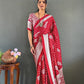 Bandhani Leaf Print Saree