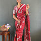 Bandhani Leaf Print Saree