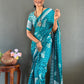 Bandhani Leaf Print Saree