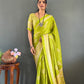 Bandhani Leaf Print Saree