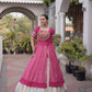 Bandhani Medallion Jacket Lehenga
