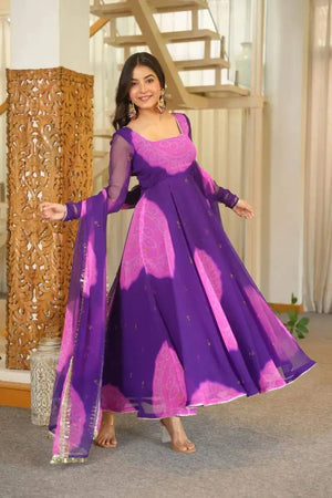 Bandhani Print Anarkali Gown