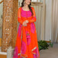 Bandhani Print Anarkali Gown