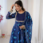 Bandhani Print Georgette Gown Set