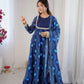 Bandhani Print Georgette Gown Set