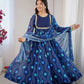 Bandhani Print Georgette Gown Set