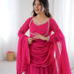 Bandhani Print Georgette Gown Set