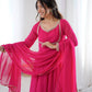 Bandhani Print Georgette Gown Set