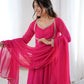 Bandhani Print Georgette Gown Set