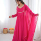 Bandhani Print Georgette Gown Set