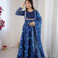 Bandhani Print Georgette Gown Set