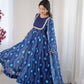 Bandhani Print Georgette Gown Set