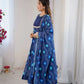 Bandhani Print Georgette Gown Set