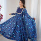 Bandhani Print Georgette Gown Set