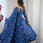 Bandhani Print Georgette Gown Set
