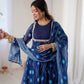 Bandhani Print Georgette Gown Set