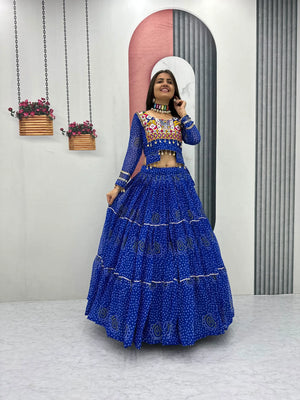 Bandhani Print Kodi Work Lehenga